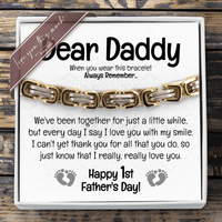 Thumbnail for (Almost Sold Out) Daddy 1st Father's Day Classic 5mm Steel Bracelet - Love You This Much