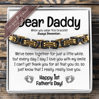 Thumbnail for (Almost Sold Out) Daddy 1st Father's Day Classic 5mm Steel Bracelet - Love You This Much