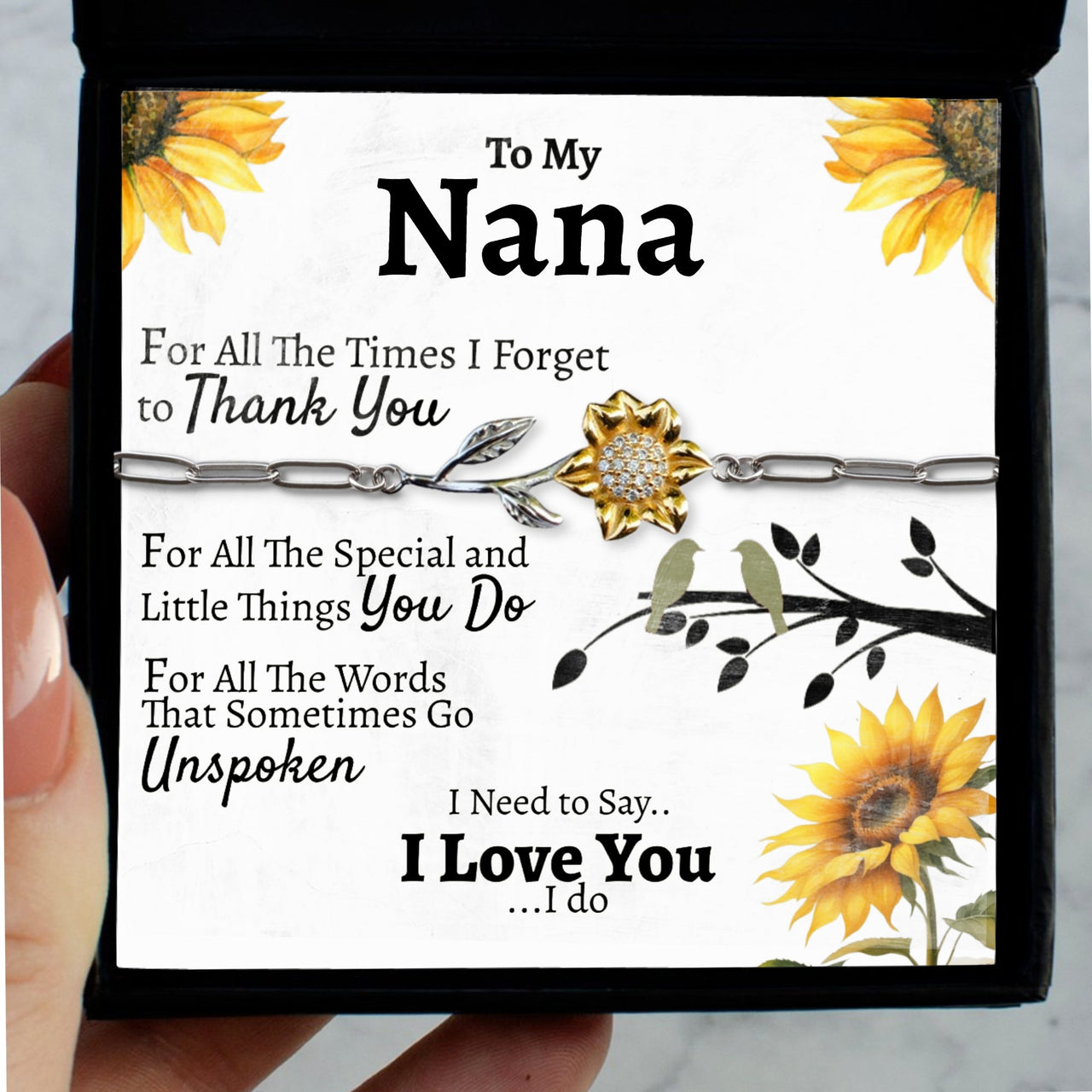(ALMOST Sold Out) Nana Thank you Enchanted Sunflower - Love You This Much