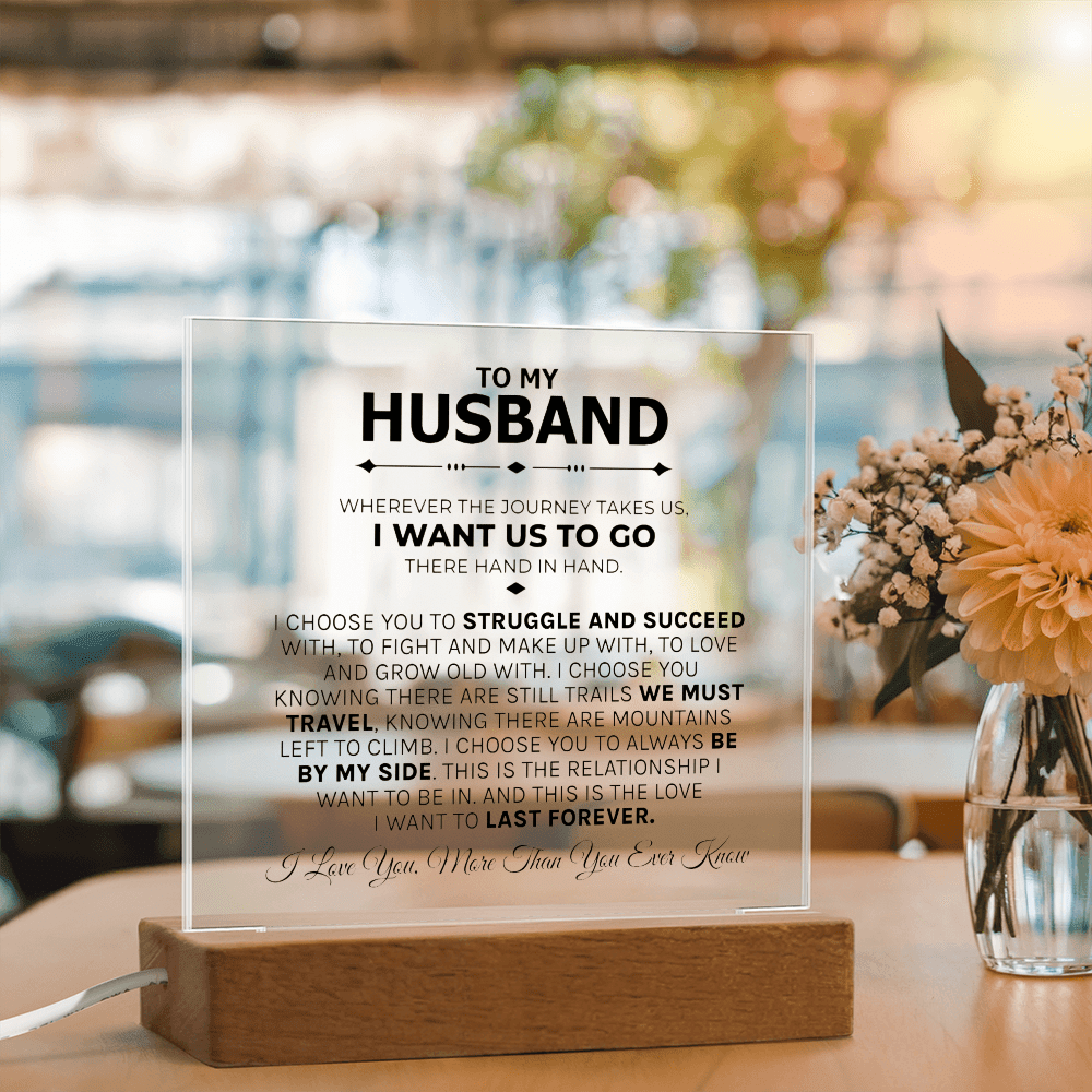 Husband "Struggle & Succeed" Acrylic Plaque - Love You This Much