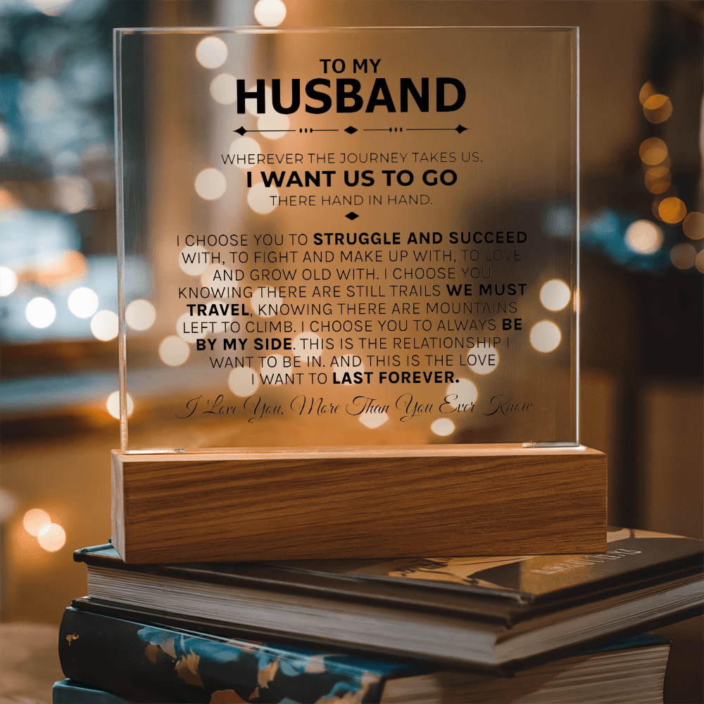 Husband "Struggle & Succeed" Acrylic Plaque - Love You This Much