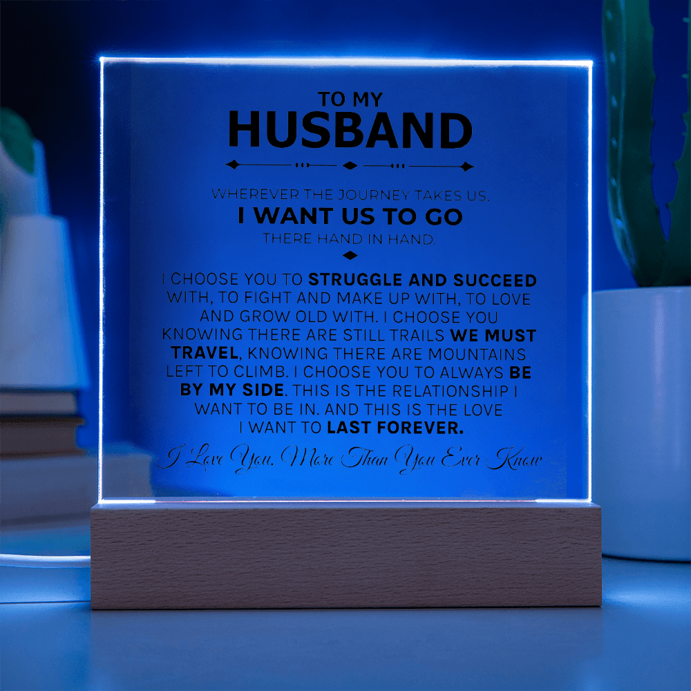 Husband "Struggle & Succeed" Acrylic Plaque - Love You This Much