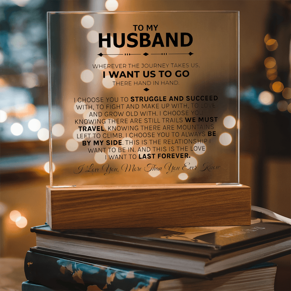 Husband "Struggle & Succeed" Acrylic Plaque - Love You This Much