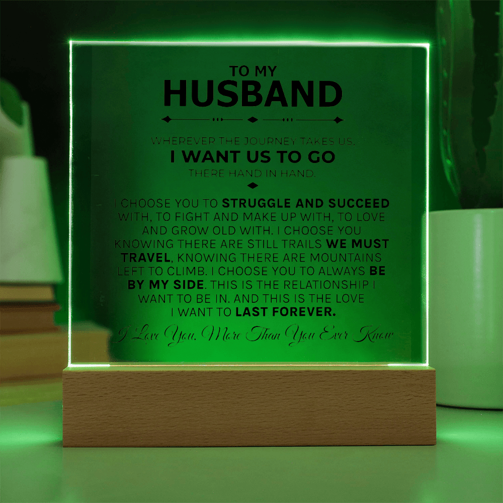 Husband "Struggle & Succeed" Acrylic Plaque - Love You This Much