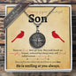 In Memory of Your Son Compass Necklace - Love You This Much