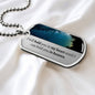 Miscarriage Gift For Dad Dog Tag Necklace - Love You This Much