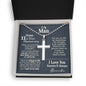 11th Year Anniversary Ball Chain Cross Necklace - Love You This Much
