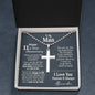 11th Year Anniversary Ball Chain Cross Necklace - Love You This Much