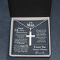 12th Year Anniversary Ball Chain Cross Necklace - Love You This Much