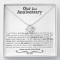 2nd Anniversary Love Knot Necklace - Love You This Much