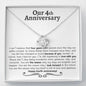 4th Anniversary Love Knot Necklace - Love You This Much