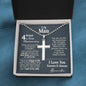 4th Year Anniversary Ball Chain Cross Necklace - Love You This Much