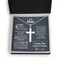 5th Year Anniversary Ball Chain Cross Necklace - Love You This Much