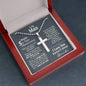 5th Year Anniversary Ball Chain Cross Necklace - Love You This Much