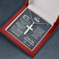 5th Year Anniversary Ball Chain Cross Necklace - Love You This Much
