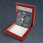 5th Year Anniversary Ball Chain Cross Necklace - Love You This Much