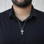 5th Year Anniversary Ball Chain Cross Necklace - Love You This Much