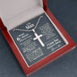 6 Month Anniversary Ball Chain Cross Necklace - Love You This Much