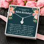60th Birthday Ribbon Necklace - Love You This Much