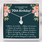 70th Birthday Alluring Beauty Necklace - Love You This Much