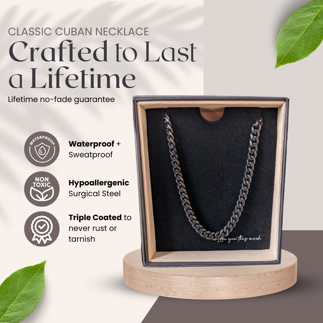(Almost Sold Out) Promise Classic 7mm Cuban Necklace - Love You This Much