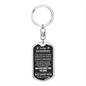 Our Grandson Dog Tag Keychain