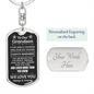 Our Grandson Dog Tag Keychain