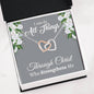 All Things Through Christ Interlocking Hearts Necklace