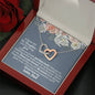 Daughter Poem (Love Dad) Interlocking Hearts Necklace