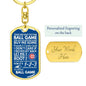 Ball Game Cubs Keychain - Love You This Much
