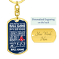 Ball Game Red Sox Keychain - Love You This Much