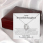Beautiful Daughter Love Mom Forever Love Necklace - Love You This Much