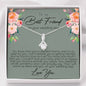 Best Friend on wedding day 'love you' Alluring Beauty Necklace - Love You This Much