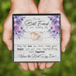 Best Friend On Wedding Day 'Purple Flowers" Interlocking Hearts Necklace - Love You This Much