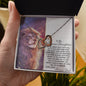 Bonus Daughter (Lion) Bonus Dad Interlocking Hearts Necklace - Love You This Much