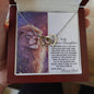 Bonus Daughter (Lion) Bonus Dad Interlocking Hearts Necklace - Love You This Much