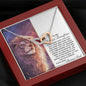 Bonus Daughter (Lion) Bonus Dad Interlocking Hearts Necklace - Love You This Much