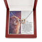 Bonus Daughter (Lion) Bonus Dad Interlocking Hearts Necklace - Love You This Much