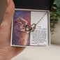 Bonus Daughter (Lion) Bonus Dad Interlocking Hearts Necklace - Love You This Much
