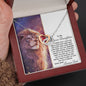 Bonus Daughter (Lion) Bonus Dad Interlocking Hearts Necklace - Love You This Much