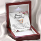 Bonus Daughter (Stepdad) Interlocking Hearts Neckalce - Love You This Much
