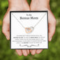 Bonus Mom (Mother-in-Law) Interlocking Hearts Necklace - Love You This Much