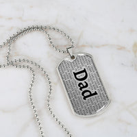 Thumbnail for Dad Kids Dog Tag Necklace - Love You This Much