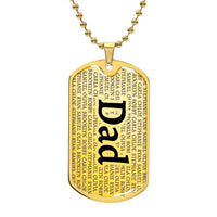 Thumbnail for Dad Kids Dog Tag Necklace - Love You This Much