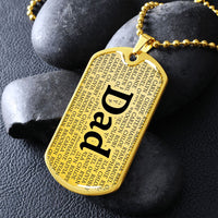 Thumbnail for Dad Kids Dog Tag Necklace - Love You This Much