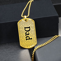 Thumbnail for Dad Kids Dog Tag Necklace - Love You This Much