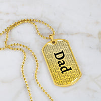 Thumbnail for Dad Kids Dog Tag Necklace - Love You This Much