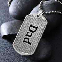 Thumbnail for Dad Kids Dog Tag Necklace - Love You This Much