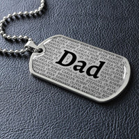 Thumbnail for Dad Kids Dog Tag Necklace - Love You This Much