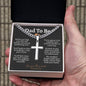 Dad to Be Cuban Cross Necklace - Love You This Much